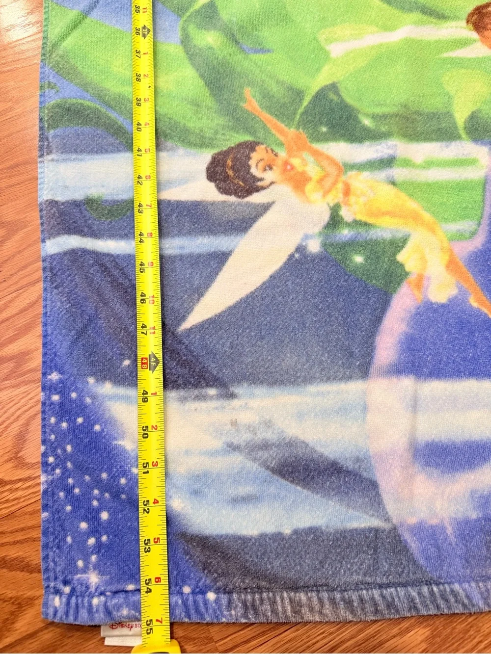Vintage 2000s Disney Store Disney Fairies Beach Towel Tinker Bell & Friends Cott